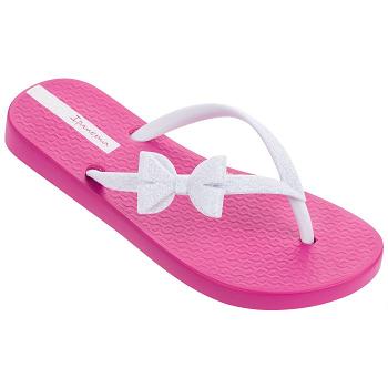 Ipanema Flip Flops Kids Lolita Bow White Pink 857426LVR Ireland